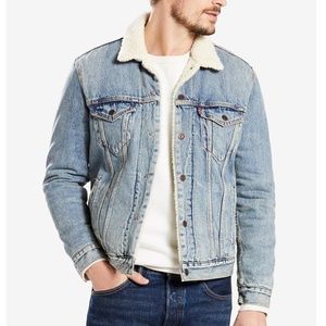 Men's Sherpa Denim Trucker Jacket